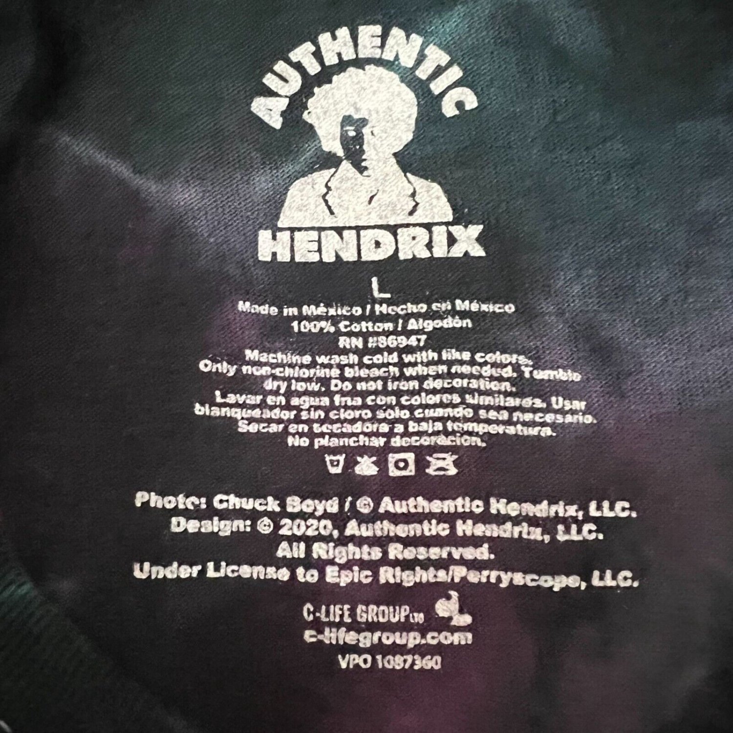 jimi hendrix purple haze tie dye shirt