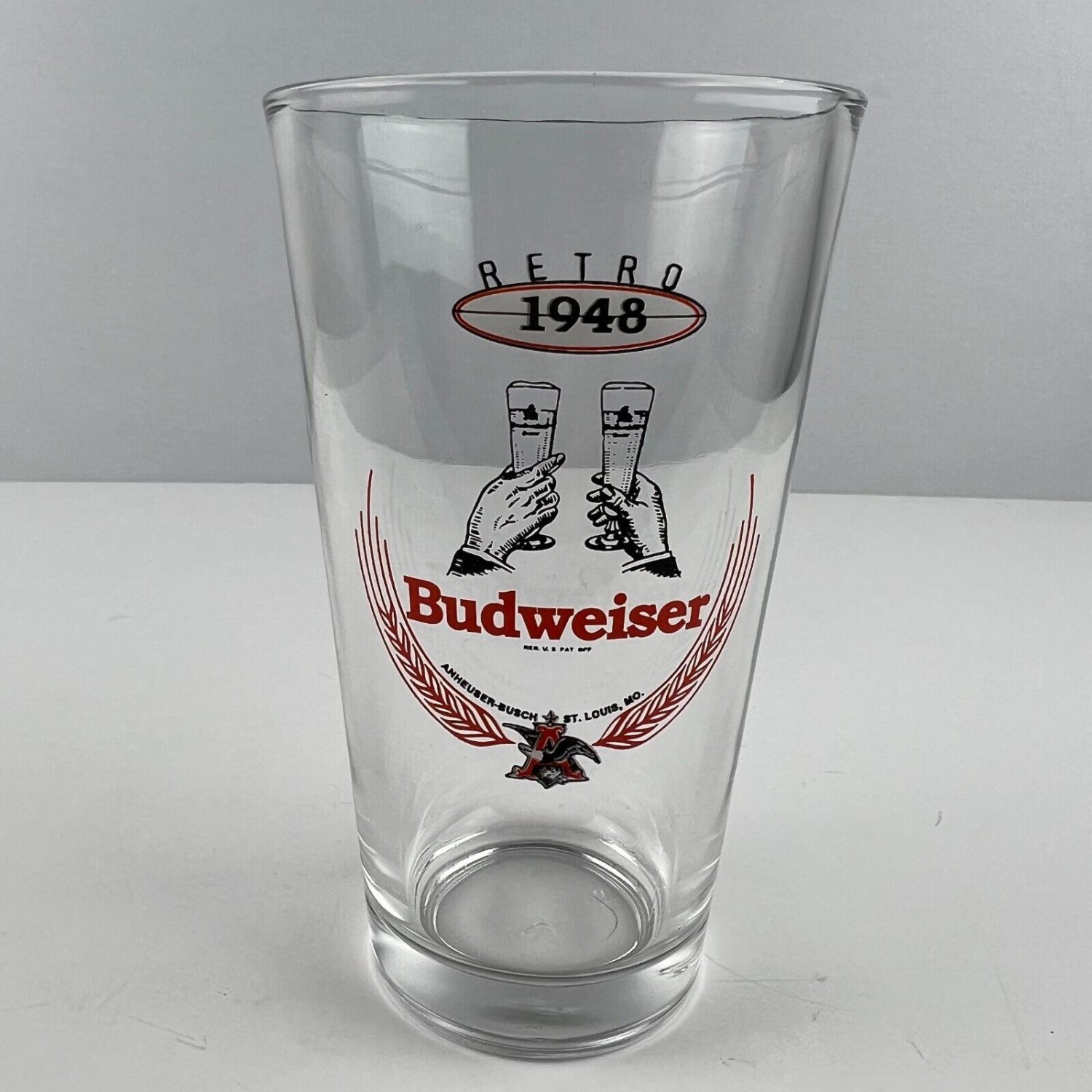 Budweiser Retro 1948 Pint Beer Glass