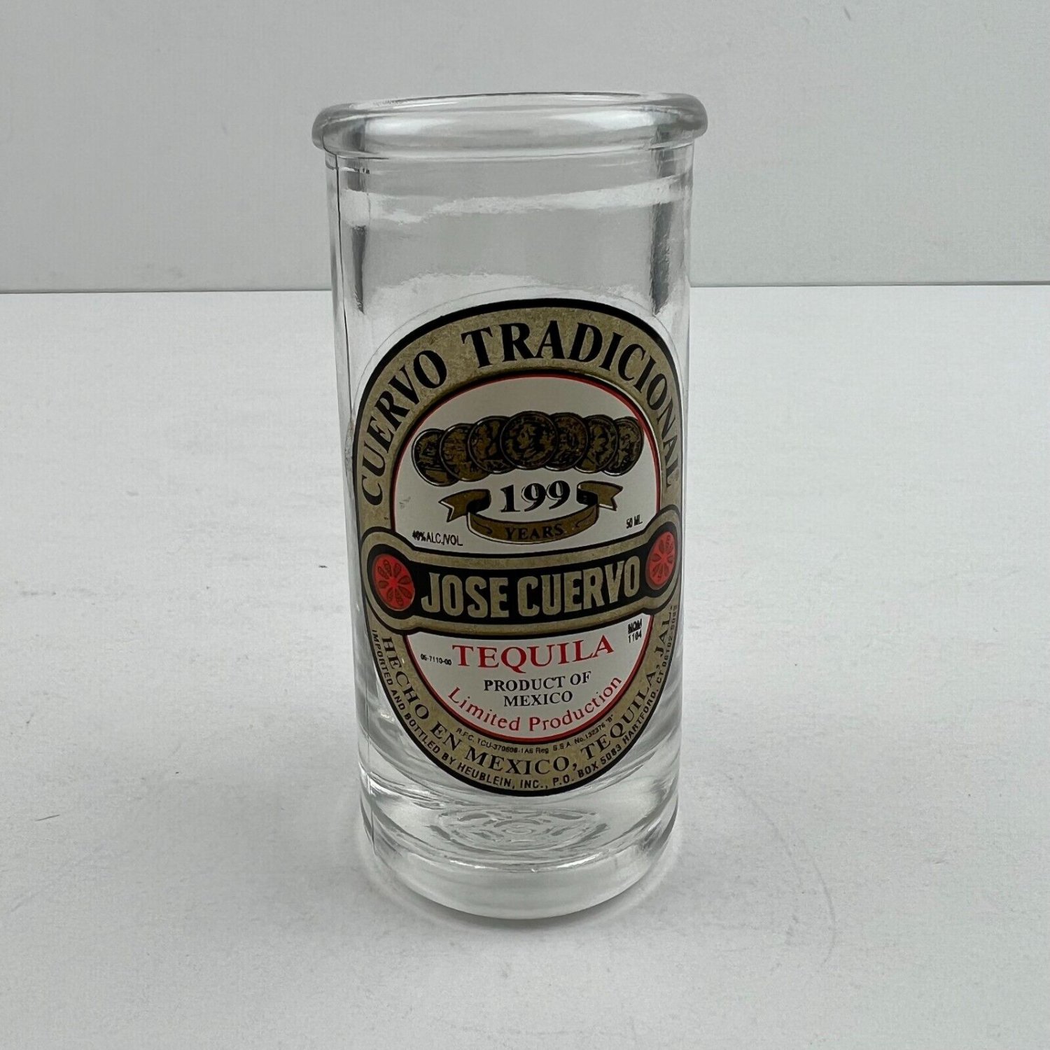 JOSE CUERVO TEQUILA Shooter Shot Glass Mini Empty Bottle