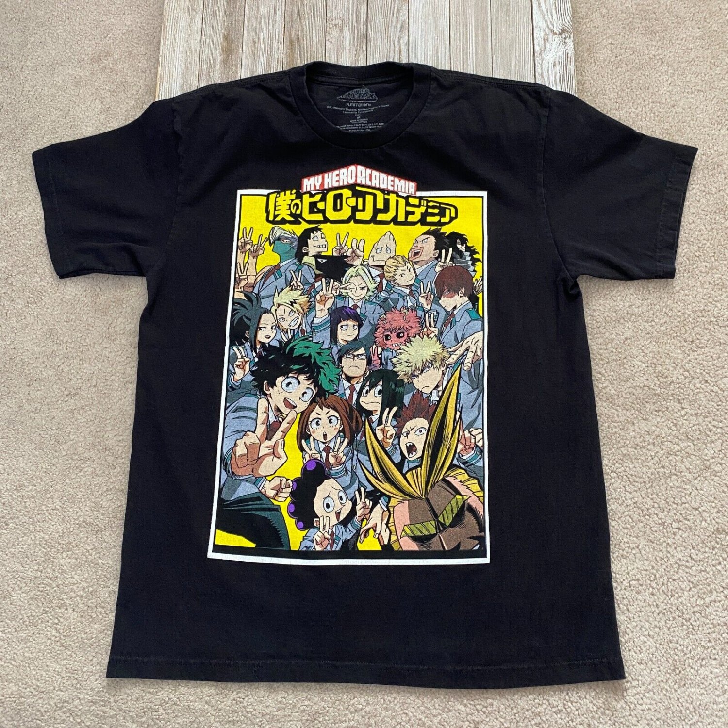 My Hero Academia Selfie Peace Sign Graphic T-Shirt Size M All Might ...