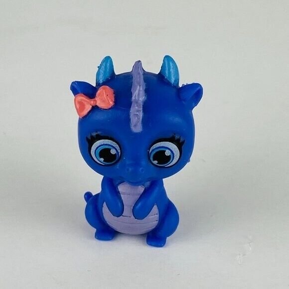 Little Charmers Mini Baby Girl Dragon Pink Hair Bow Blue Eyes Figure Toy