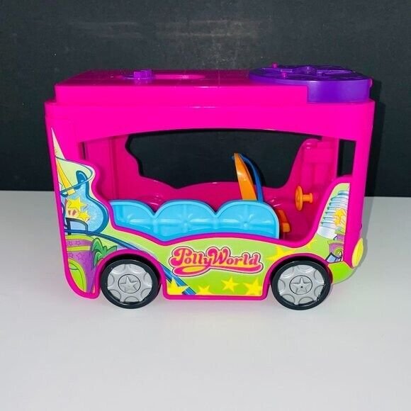 Polly World Rockin Tour Bus Car Vehicle Pretend Play Kids Playset Toy