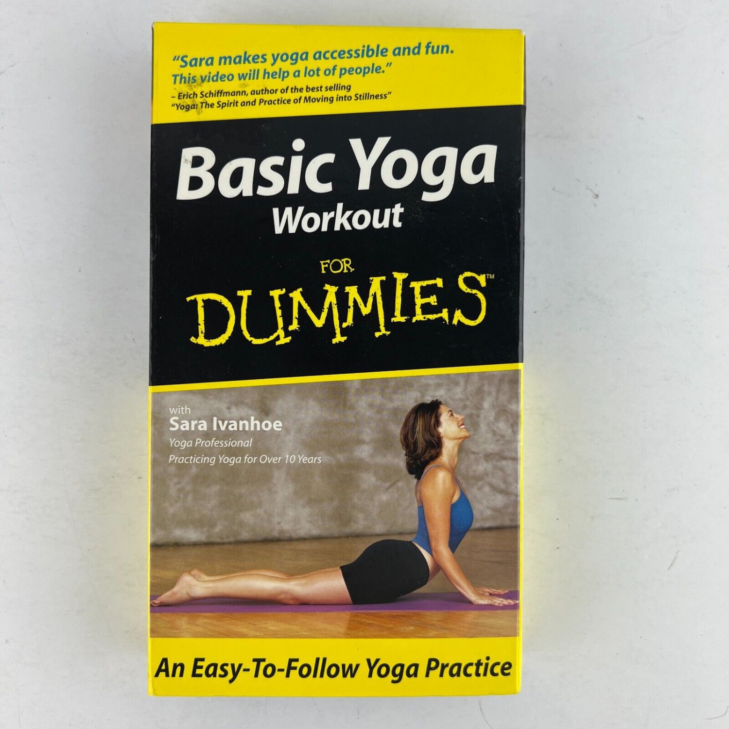 Basic Yoga Workout for Dummies VHS Video Tape Sara Ivanhoe