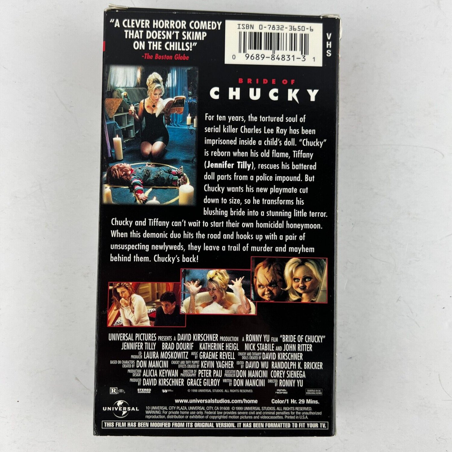 Bride of Chucky VHS Video Tape Jennifer Tilly