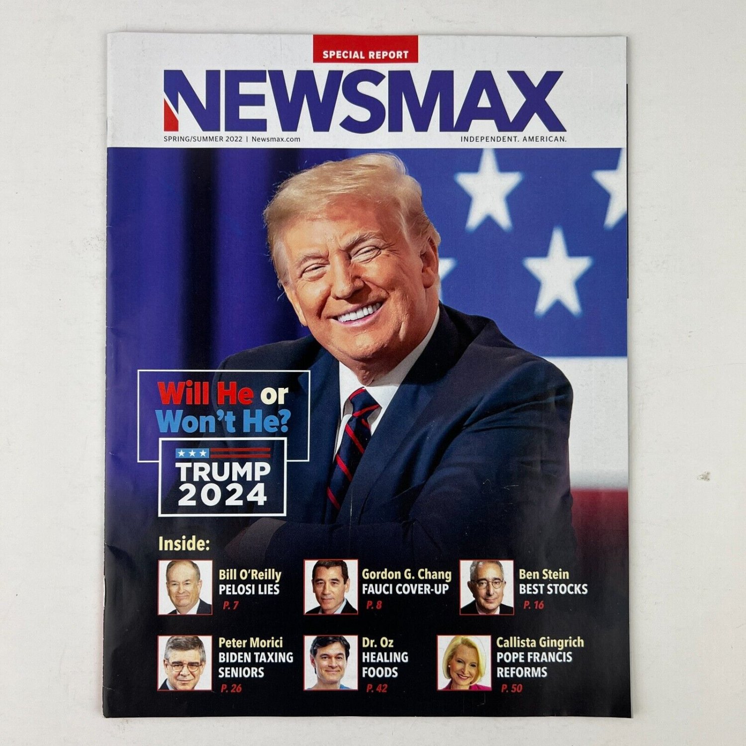 NEWSMAX Magazine Special Report Summer 2022 Independent American Trump 2024