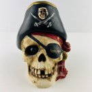 Paradise Island Bahamas Pirate Skull Coin Piggy Bank with Marble Eye 5” Souvenir Paradise Island Bahamas Pirate Skull Coin Piggy Bank with Marble Eye 5” Souvenir