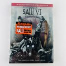 Saw VI DVD Unrated Edition NEW Factory Sealed Shawnee Smith, Tobin Bell