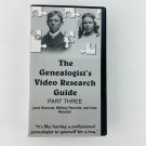 The Genealogist's Video Research Guide Part 3 VHS Video Tape Genealogy
