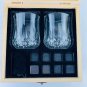 Mirror Sky Whiskey Bourbon Rocks Glass & Stones Box Set Unused