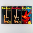 Bass Guitar Basics 1 & 2 / Rock Bass 2 VHS Video 3 Tape Lot