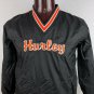 Hurley Midgets Wisconsin S Pullover V Neck Nylon Jacket w/Pockets Black Orange