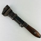 L Coes Wrench Monkey Pipe Adjustable Wood Handle 12 1/4" Long Worcester MA Tool L Coes Wrench Monkey Pipe Adjustable Wood Handle 12 1/4" Long Worcester MA Tool