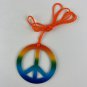 PEACE Sign - Psychedelic Tye Tie Dye Necklace
