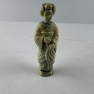 Geisha Girl Blue Gray Porcelain 3.5” Tall Vintage Geisha Girl Blue Gray Porcelain 3.5” Tall Vintage
