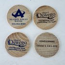 Oswegorama 2008 Wooden Nickels Set of 4 Oswego IL Illinois Oswegorama 2008 Wooden Nickels Set of 4 Oswego IL Illinois