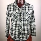 Eighty-Eight Casual Dress Button Shirt XL Black/Gray Plaid Striped Eighty-Eight Casual Dress Button Shirt XL Black/Gray Plaid Striped