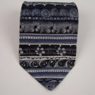 Jerry Garcia Neck Tie Bluish Grays Blacks Wavey Patterns Design Stonehenge Ltd