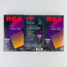 RCA T-120 Hi-fi Stereo Video Tape 3 Pack NEW Factory Sealed