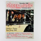 Sheet Music Magazine November 1983 Vol 7 No 8 Arthur's Theme Song Standard Organ Sheet Music Magazine November 1983 Vol 7 No 8 Arthur's Theme Song Standard Organ