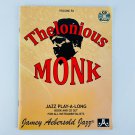 Thelonious Monk Vol 56 Book & CD Audio Jazz Play-A-Long Paperback Songbook Thelonious Monk Vol 56 Book & CD Audio Jazz Play-A-Long Paperback Songbook