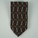 Jhane Barnes Original Fabric Necktie Tie Reds Grays Browns Geometric Pattern Jhane Barnes Original Fabric Necktie Tie Reds Grays Browns Geometric Pattern