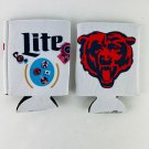 Chicago Bears / Miller Lite Custom Neoprene Can Coolers Coozi Koozi Set Chicago Bears / Miller Lite Custom Neoprene Can Coolers Coozi Koozi Set