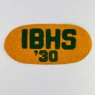 Iron Belt High School (Wisconsin) IBHS 1930 Letterman's Patch Vintage RARE Iron Belt High School (Wisconsin) IBHS 1930 Letterman's Patch Vintage RARE