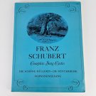 Franz Schubert Complete Song Cycles Sheet Music Book