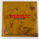Jim McKay – Great Moments From The World Of Sports Vinyl LP Record Album C-11056 Jim McKay – Great Moments From The World Of Sports Vinyl LP Record Album C-11056