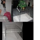 Lucite Nesting Table 16"x16"x12" Set of 6