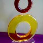 Lucite Perfume Bottle Sculpture Yellow and Ruby