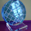 Lucite Round Checker Sculpture
