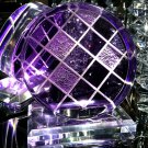 Lucite Round Checker Sculpture