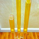 Lucite Sky Scraper Sculpture Yellow and Clear