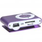 Rectangular Shaped Clip MP3 Music Player with Circle Operation Pad+ TF Slot - Purple