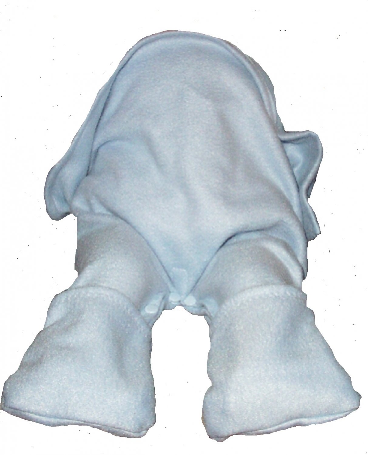 Straddleblanket 24 MONTHS Size SPLIT BABY BLANKET for High Chair, Stroller, Car Seat Blue