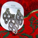 Luxury Earrings and Pendant with Marcasite Sterling Silver Jewelry Set
