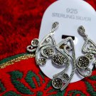 Luxury Natural Earrings and Pendant with Marcasite Sterling Silver Jewelry Set
