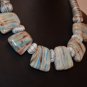Multi-colored Ladder-shaped Chinese Pottery Necklace - P304
