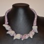 Light Purple Chinese Pottery Necklace - P305
