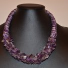 Purple Coral Gravelstone Necklace - P303