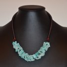 Light Blue Coral Gravelstone Necklace - P310