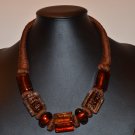 Brown Glass Necklace - P309