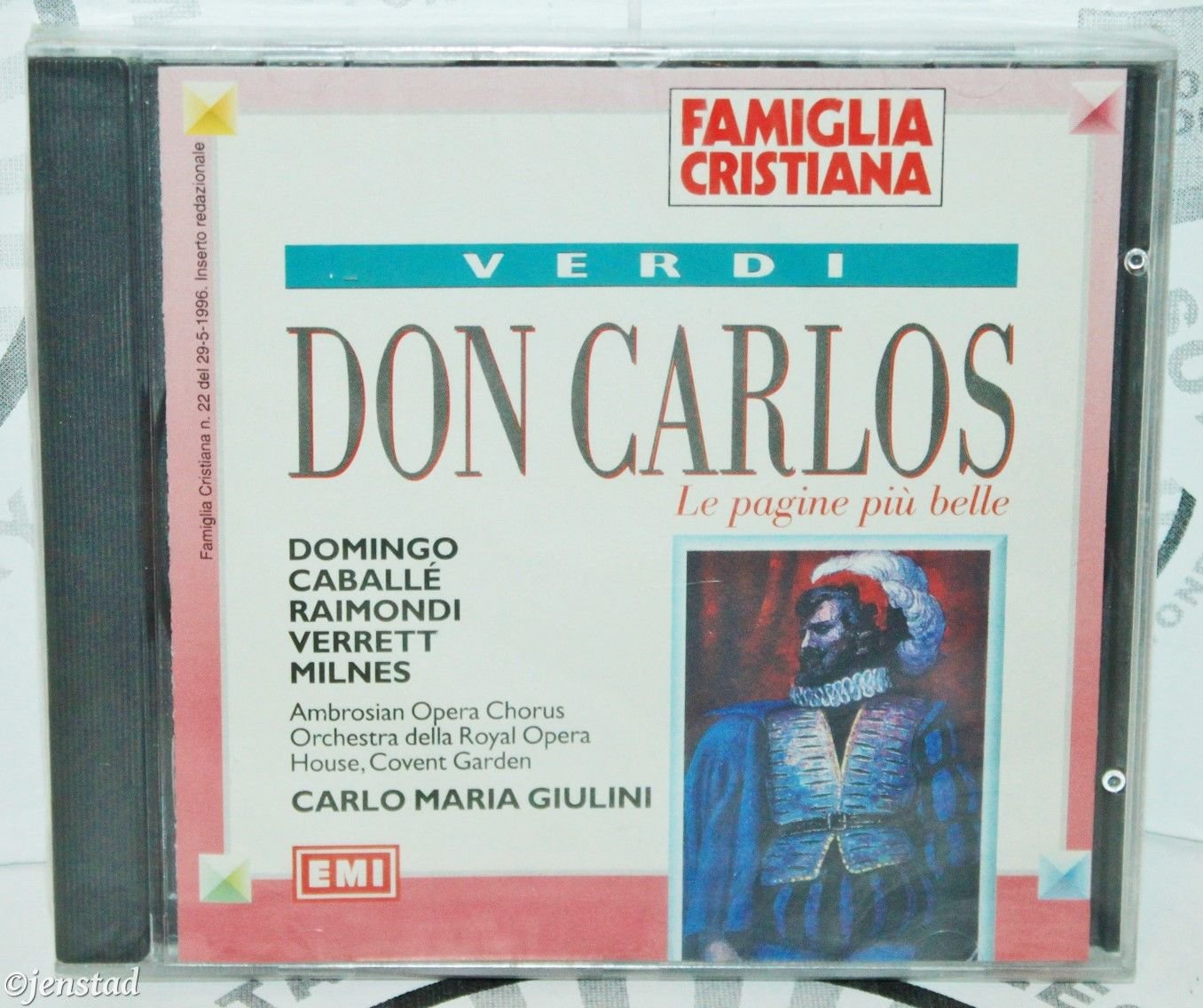 VERDI DON CARLOS LE PAGINE PIU BELLE FAMIGLIA CRISTIANA MUSIC CD ITALIA VERSION