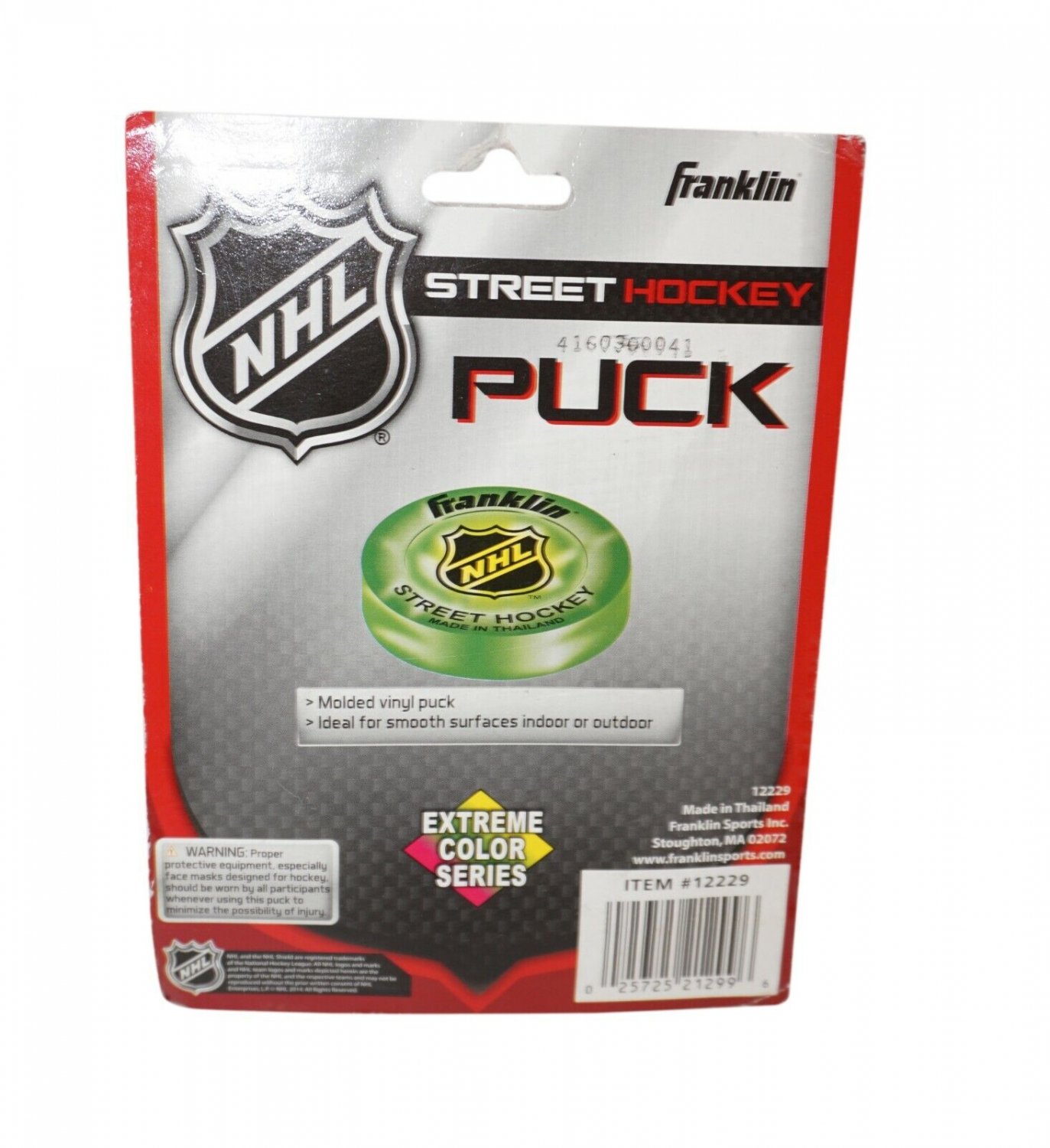 Franklin Sports Nhl Logo Pvc Street Hockey Puck Extreme Color Series 2014