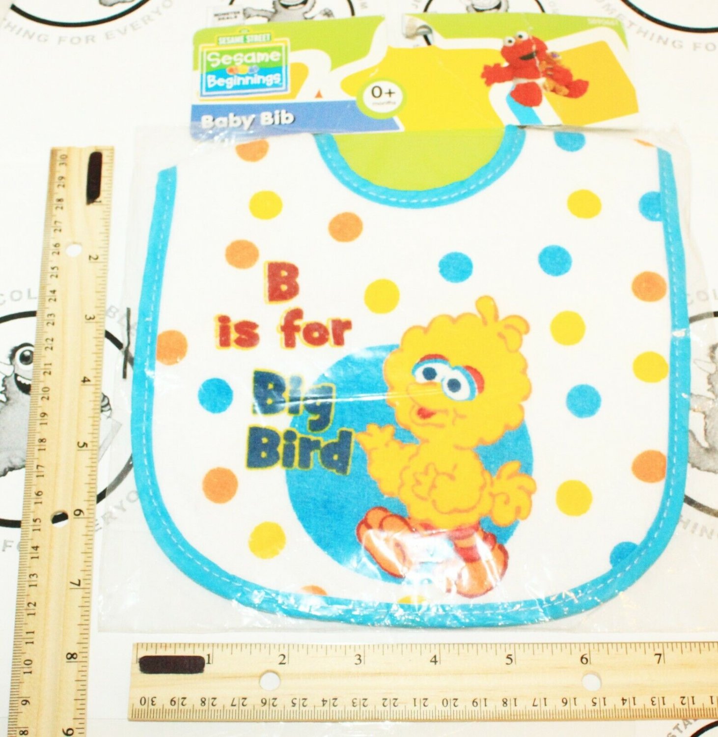 SESAME STREET B IS FOR BIG BIRD - BABY BIB FEEDING APRON NEW 2012