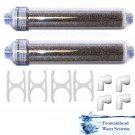 RO/DI 2 Color Changing Refillable 2X10 Clear Inline Cartridges 4 Elbows Included