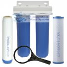 Big Blue Dual 4.5x20' Housing Mixed Bed DI. Carbon Filters. Car Wash/Aquariums