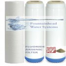 SEDIMENT FILTER/FLUORIDE FILTER/CARBON/KDF BACTERIOSTATIC HEAVY METALS FILTERS.