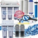 RO/DI 150GPD Reverse Osmosis Dual DI 6 Stage System Aquarium All Clear Housings